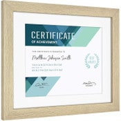 Wholesale - 4pk 11X14" NATURAL MATTED WOODGRAIN FRAME C/P 1, UPC: 044021649626